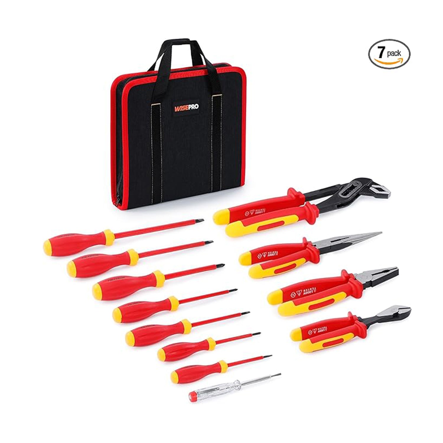 12 PCS Insulated Electrician Pliers & Screwdriver Set