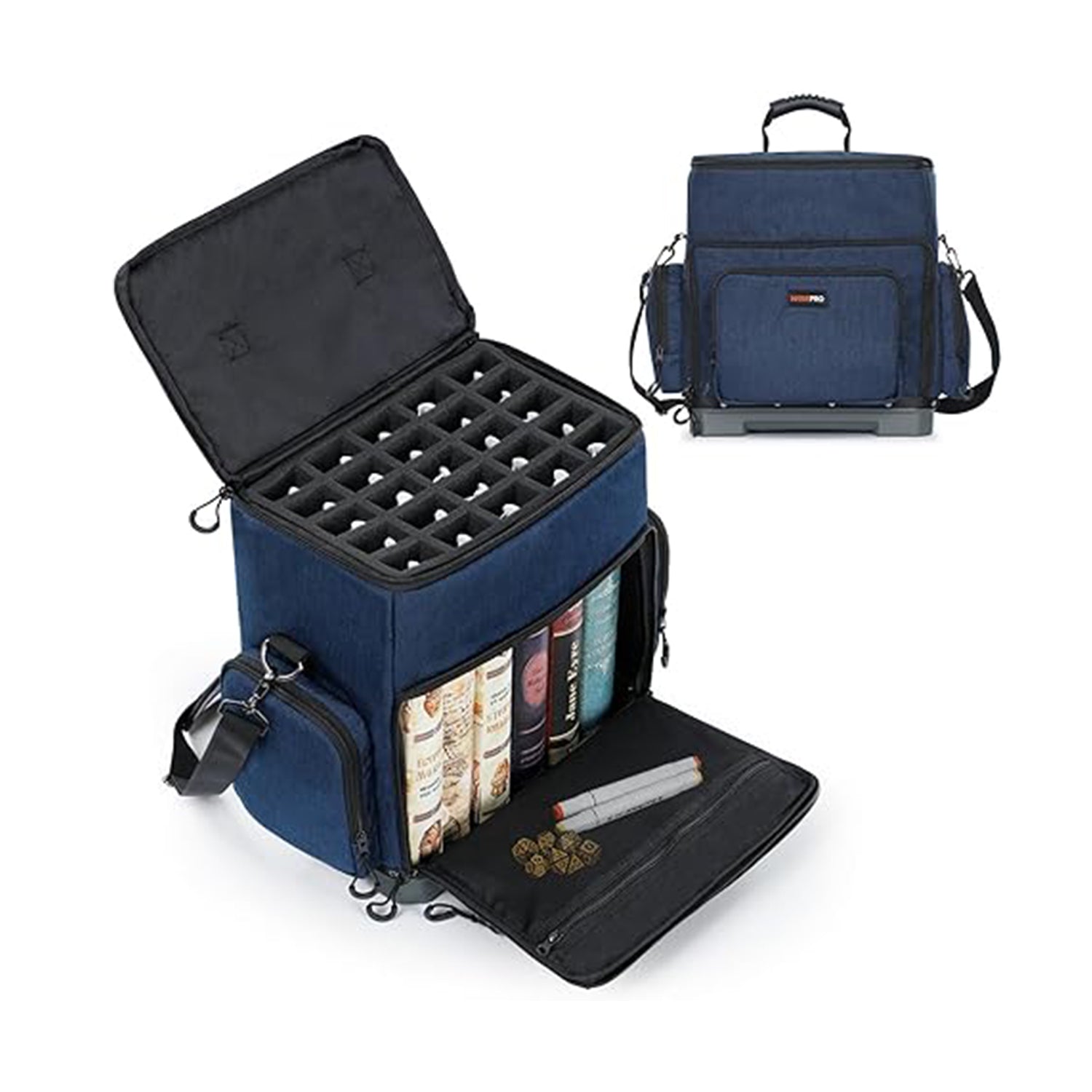 Portable Table Games and Miniature Figure Storage Travel Carrying Bag