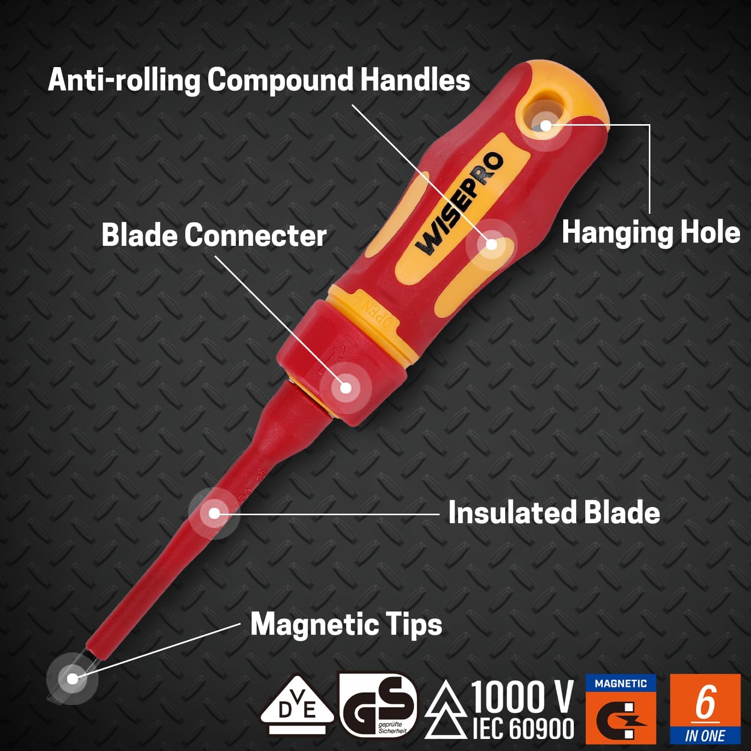 1000V Insulated Screwdrivers Set with Pouch