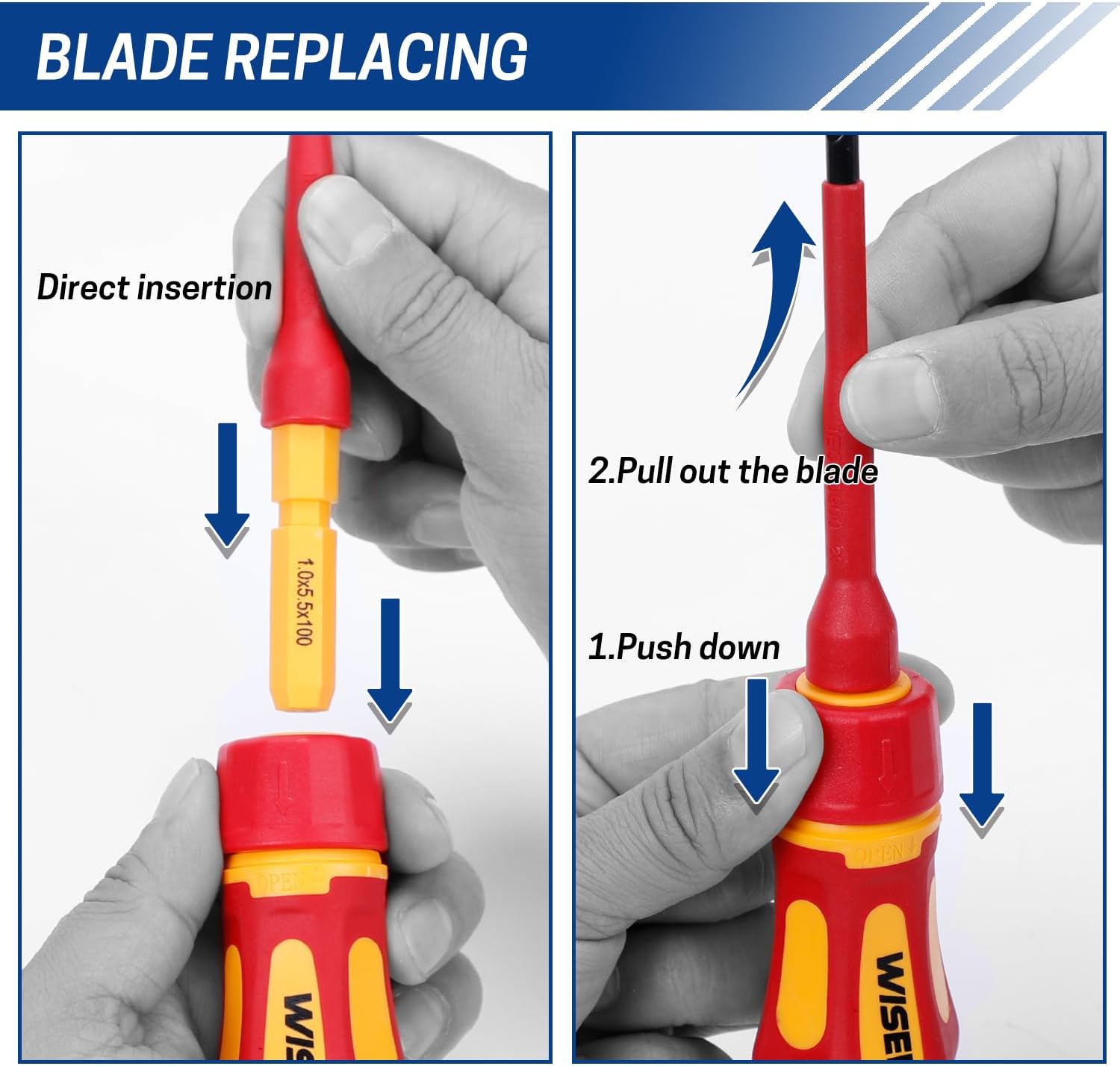 1000V Insulated Screwdrivers Set with Pouch
