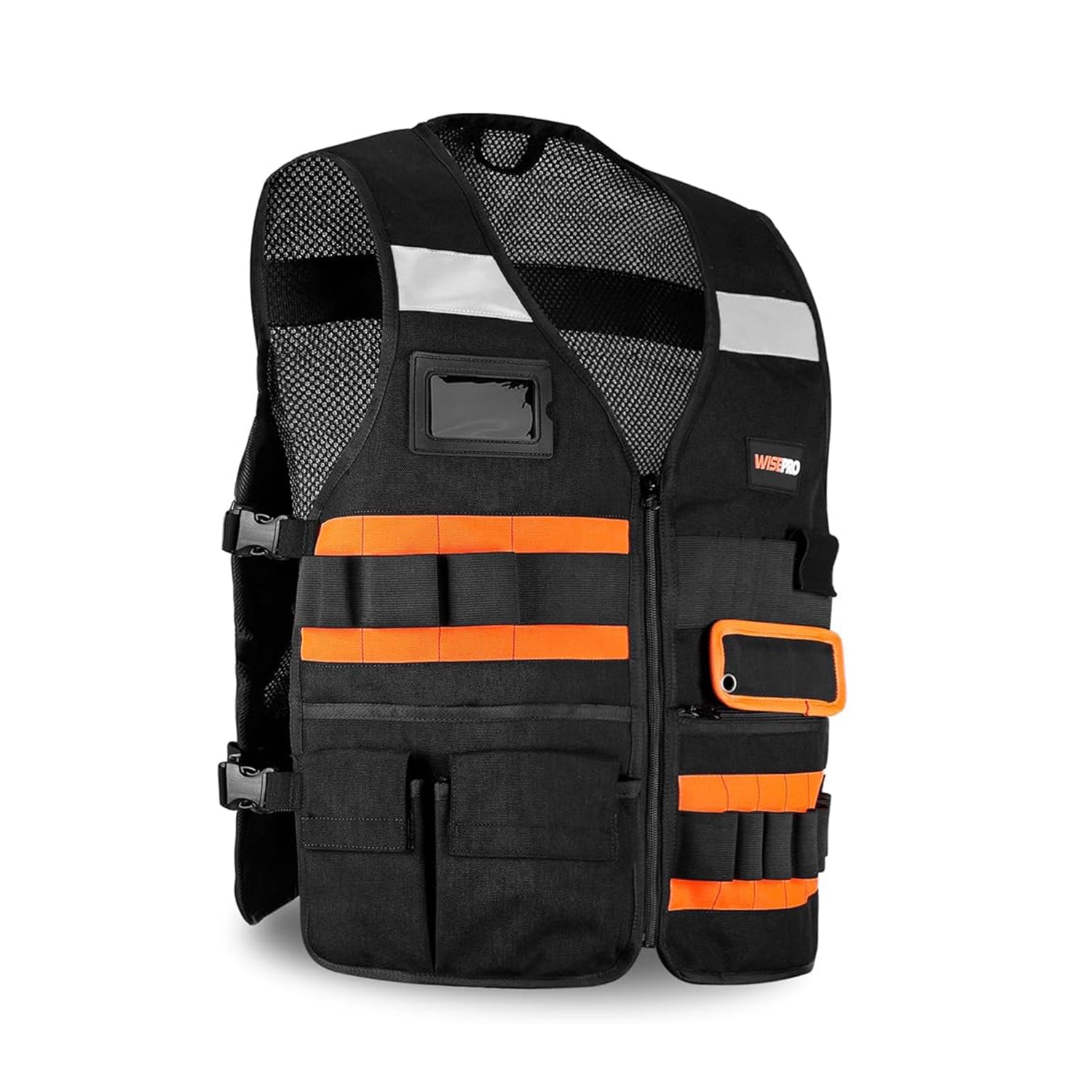 Electrician Safety Tool Vest with Pockets and Zippers