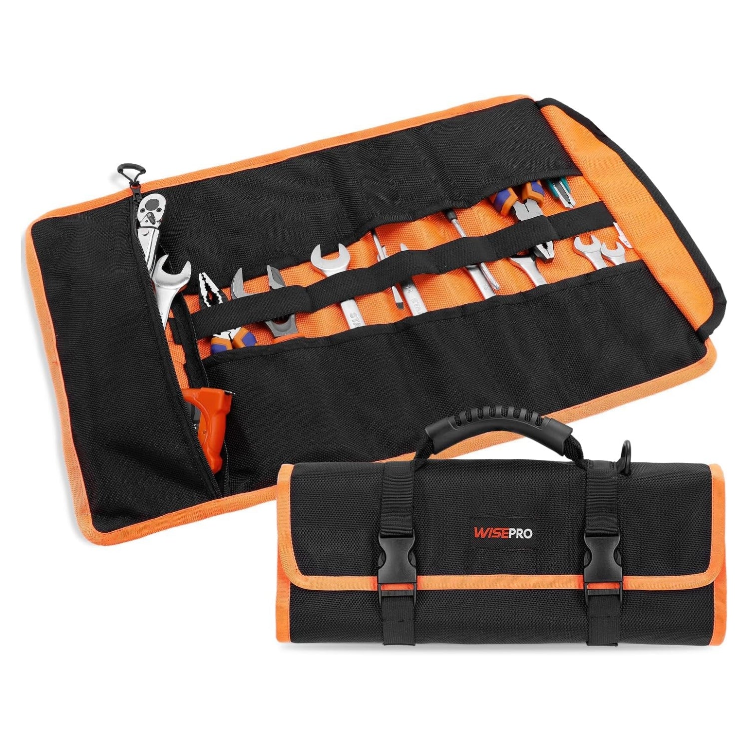 Tool Roll Up Bag with 13 Pockets