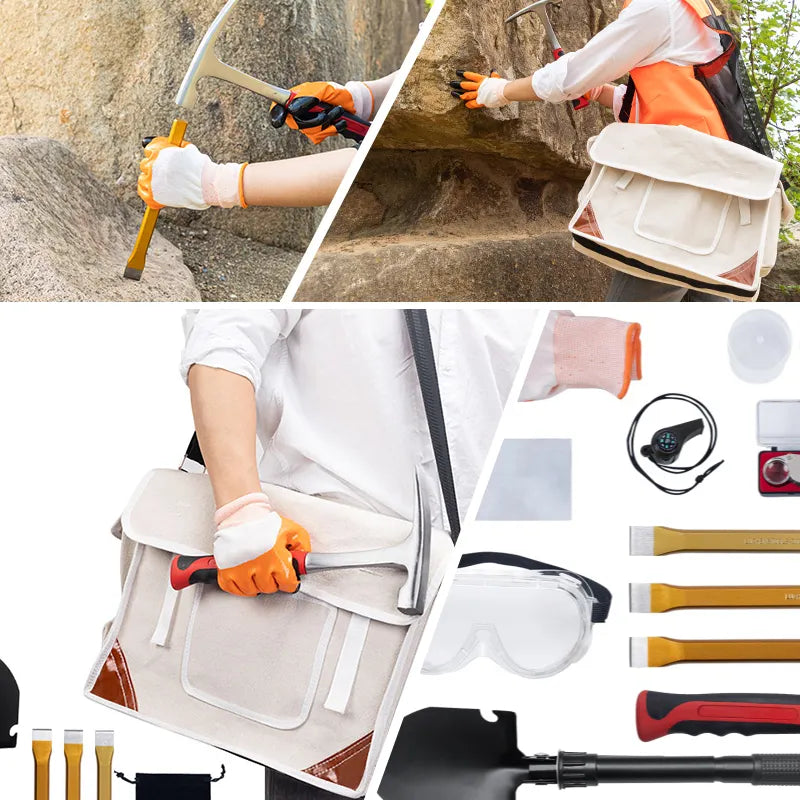 WISEPRO Rock Pick Hammer Wholesale Carbon Steel Prospecting Rock-Pick Hammer Geological Point-top Hammer