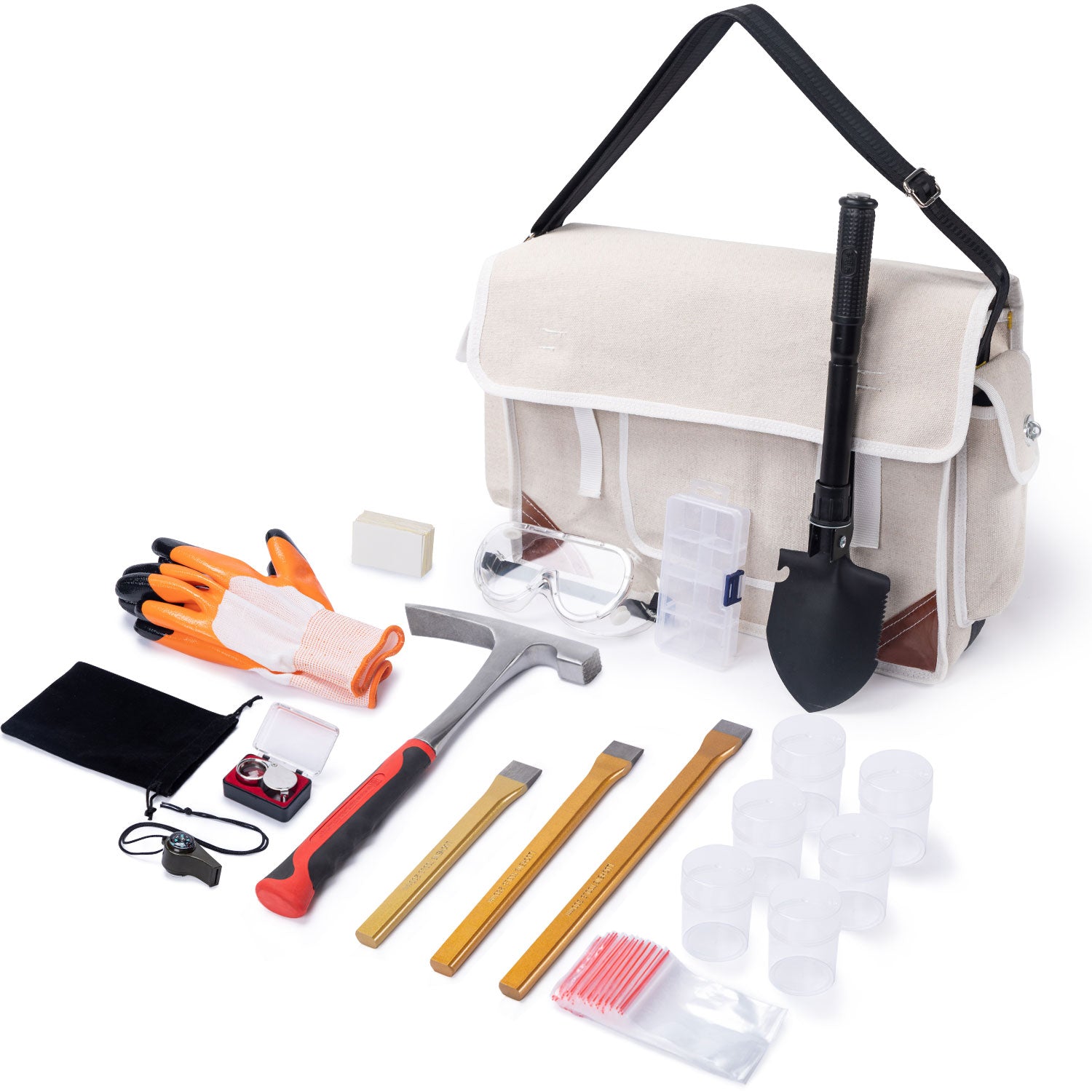 06 Geology Tools and Rock Pick Hammer Set(20-Piece)